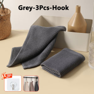 Cotton Towel Soft Absorbent Dishcloth Kitchen Dish Rags Honeycomb Breathable Face Wash Towel Household Cleaning Cloth Wash Cloth