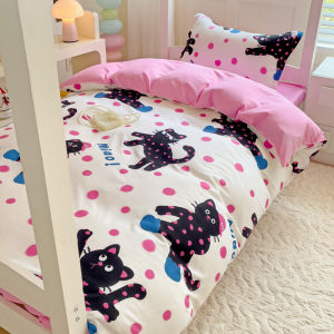 Simple Style Four-Piece Bedding Set Duvet Cover Single Room Three-Piece Bedding Accessories Universally Suitable for Four Seasons