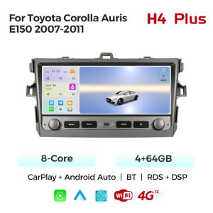 8 Core 4+64GB Car Radio For Toyota Auris Corolla 2006-2012 Android OS Multimedia Player BT 4G WIFI DSP RDS Carplay Android Auto