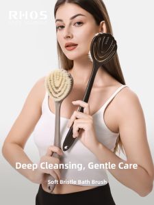 RHOS | Soft Shower Scrub Brush Long-Handle for Scrub