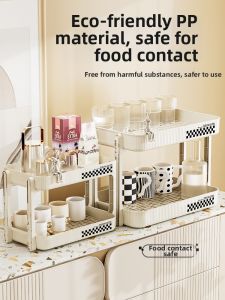 ZHIFUXIAOLUBAN | Giá Đựng Đa Lớp Thoát Nước cho Nhà 2 Tầng Đựng Cốc