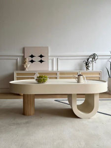 Scandinavian Cream Style Solid Wood Living Room Coffee Table Creative Stylish Small Apartment Modern Minimalist Modern Balcony Small Table