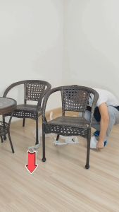 Ekohouse เก้าอี้หวาย PE ขนาด 50x49x73 ซม. รับน้ำหนักได้ถึง 300 กก. สีน้ำตาลเข้ม สีทอง ทนแดด ทนฝน เก้าอี้หวายเทียม เก้าอี้ในสวน เก้าอี้สนาม Ratten Chair