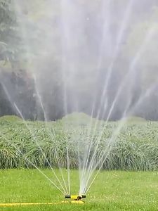 Vòi phun nước tưới cây bằng nhựa tự động xoay 360 độ Vòi Tưới Làm Mát Mái Tôn Thủy Lực Xoay 360 Độ