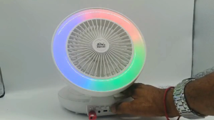 Radio Fan Super Bass Speaker Portable Music Mini System With Light & Rechargeable USB Fan