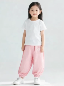 Kids High Quality Cotton Solid Color Joggers Anti-Mosquito Pants for Kids Boys and Girls 1-6 Years Old