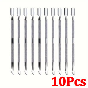 DUTRIEUX | 1/10Pcs Double Head Cuticle Pusher Gel Nail Removal Tool Nail Dirt Cleaning Dead Skin Push Nail Pusher Manicure Tools Stainless