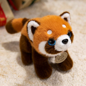 Cute High Quality Standing Animals Red Panda Raccoon Soft Plush Dolls Stuffed Realistic Tiger Plushie Birthday Christmas Gift