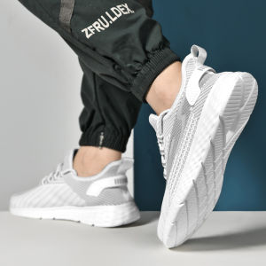 Youth Mens Shoes Summer Thin Breathable Sneakers Mens Student Military Training White Shoes Soft-Soled Mesh Surface Running Shoes