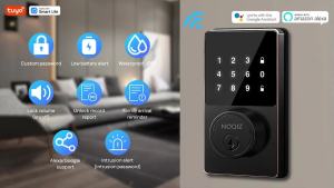 Tuya Smart Home WiFi Lock Keyless Entry Door Lock With Touchscreen Keypad APP Control Waterproof Grade IP54 Low Battery Alert