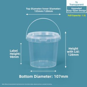 Food Grade Large Capacity Sealed Plastic Storage Bucket 20L