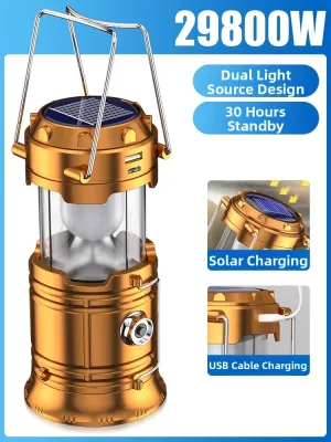 AIC | Solar Rechargeable Multifunctional Bright Camp Lamp