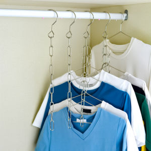 Wisell โซ่แขวนของ โซ่แขวนผ้า ตะขอห่วงโซแขวนผ้า ช่องแขวน 10 ช่อง