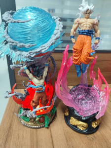 Bandai | 2pcs New Dragon Ball Son Goku 25cm Figure Ultra Instinct Super Saiyan Figurine Statue Pvc Statue Model Ornament Collection Gift