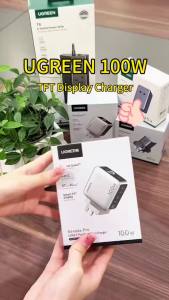 UGREEN 100W GaN Digital Power Display Charger 5-Port Fast Charging 4C1A 4 Type C 1 USB A Charger for with Interactive Screen for Thinkpad T14 MacBook Pro/Air iPad Pro/Air Dell XPS iPad Mini/Pro iPhone 17 16 Pro Max iPhone Samsung S26 Ultra Pixel Switch