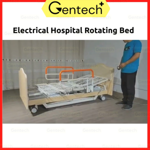 Electric Hospital Rotation Nursing Bed Height Adjustable Steel Frame Wood Board Sponge Bed Mattress For Patient Elderly