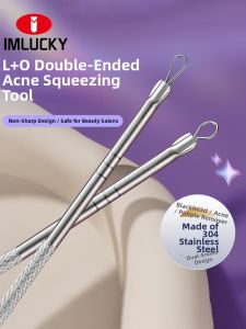 IMLUCKY | Dual-End Pimple Extractor Stainless Steel 304 Acne Remover