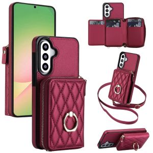 Ốp Điện Thoại Samsung Galaxy Đeo Chéo Có Ngăn Đựng Thẻ Chống RFID Và Giá Đỡ Nhẫn Chống Sốc Chất Liệu Nhựa Nhiệt Dẻo Polyurethane A37 A07 S26 Ultra S25 Edge S24 S23 FE S22 Plus