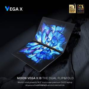 Moon Vega X  i9 the dual Flip&Fold NOTEPAD INTEL Celeron 12th + Window 11