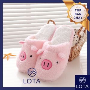 Dép Mang Trong Nhà Hình Heo dép bông cho nữ đi trong nhà dễ thương bé gái chống trượt LOTA SHOP