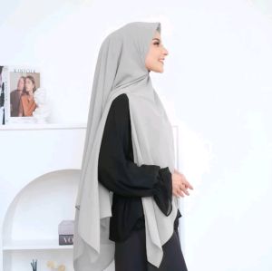 KHIMAR INSTAN ZIPPER /HIJAB SEGI 3 JUMBO ZIPPER SYARI/HIJAB INSTAN SYARI 150×150CM