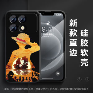 One Piece Silicone Phone Case Full Cover Bumper for Xiaomi Redmi K70 Turbo 3 Sanji Luffy 6050 pro Chopper Ace 40 30 20 Note 13