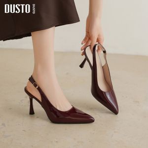 DUSTO | Pointed-Toe Open-Back High Heel Sandals Comfortable
