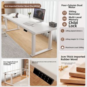 SUMUYUAN | Electric Adjustable Height Desk Wooden Dual Motor