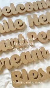 HEART Wooden Sign Words Letter Freestanding Centerpieces Decorations  Home Table Wall Art