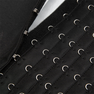 Waist Trainer Latex Corset Regular Length Waist Trimmer Body Shaper in Black