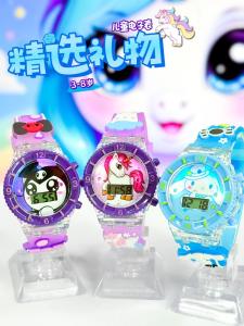 Đồng Hồ Trẻ Em Hoạt Hình Unicorno Phát Sáng Đồ Chơi Âm Nhạc Rainbow Horse Quà Tặng Cho Trẻ Em Đồng Hồ Điện Tử Phụ Kiện Thời Trang