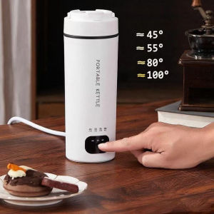 Portable Automatic Electric Water Boiler 110V 220V Universal Travel Insulated Heating Cup Three-Layer Stainless Steel Inner Tank