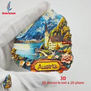 1Pc Austrian Creative 3D Embossed Refrigerator Magnet World Travel Souvenir Collection Suitable for Home and Office Decoration Personalized Exclusive Travel Souvenir Magnetic Refrigerator Magnet Home Decoration Kitchen Room Office Cabinet Crafts...