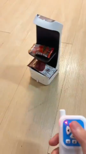 RC Food Delivery Robot Fun Toy 2.4G Remote Control Robot Kids Interactive Toy with Sound & Light