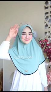 Hijab Instan Kinan List Kombi | Hijab Bergo Hamidah List Kombi | Kerudung Instan