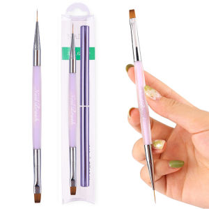 1/4PCS Double HEAD คริสตัล Handle แปรงเล็บแปรงจิตรกรรมปากกาเจลแปรงคริสตัลเล็บเล็บ