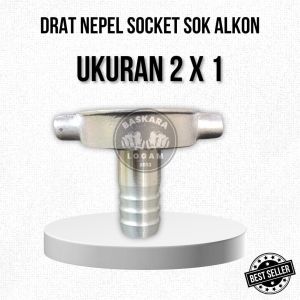 Soket Drat Nepel 2x1 Inch Mesin Pompa Air Irigasi Socket Aluminium