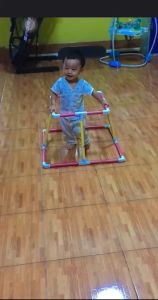 [ค่าส่งถูกมีโค้ดส่งฟรี] รถหัดเดินเด็ก (สีฟ้าขาว) พีวีซีหัดเดินเด็ก (ฟรี!! กาวร้อน) อุปกรณ์ช่วยหัดเดินเด็ก อุปกรณ์ช่วยหัดยืนเด็ก  DIY จากท่อ PVC ช่วยเสริมพัฒนาการเดินตั้งแต่ก้าวแรก พร้อมส่ง เด็กวัยหัดเดิน