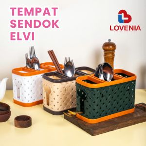Lovenia ELVI: Tempat Sendok Plastik Motif Kain & Tempat Pensil Premium
