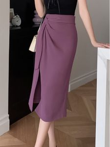 Summer Fashion 2026 New Slimming High Waist Slit Hug Hip Womens Skirt