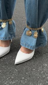 Ingemark Punk Love Heart Corss Pendant Foot Anklet Women Summer Beach Sandals Vintage Adjustable Barefoot Ankle Chain Jewelry