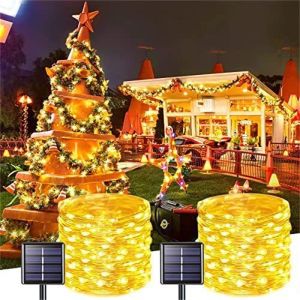 Garden Fairy String Light Solar LED Copper Wire Light Outdoor Twinkle Lamp for Patio Tree Party Wedding Camping 4/7/12/22/32m