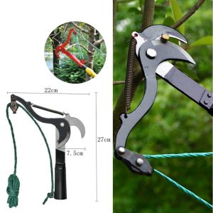 Gunting Ranting Dahan Potong Tinggi Dengan Tali 15 Meter Black Pruning Scissors with Rope 1.5M