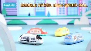 Đồ chơi mô hình tàu cao tốc chạy cót 2 chiều tiến lùi tự động cho bé đồ chơi tàu hỏa xe lửa chạy cót không dùng pin