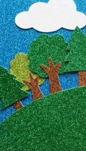 กระดาษโฟม กากเพชร ชุด 10 ชิ้น แถมฟรีอีก 10 ชิ้น ชนิดเคลือบกาว เอ-ไลน์(สีฟ้า) สีสวยสะดุดตา ใช้ง่าย สร้างสีสันให้ผลงาน