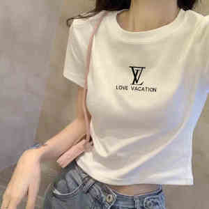 QIANSHUIYIYUN | White Cotton Short-sleeved T-shirt