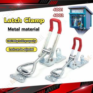 Latch Clamp Adjustable Pull Latch Cabinet Door Box Toggle Lock Clamp with Hole 100kg/180kg Tightening Force