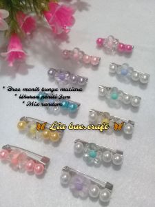 BARU/[COD] isi 6pcs/Bros manik bunga mutiara