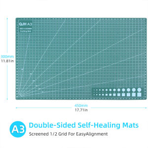 A2/A3/A4/A5 Cutting Mat Plate DIY Sewing & Carving & Engraving Craftwork Protection Board Learning Pad Plate-Green-PVC Durable