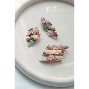 Handmade Crystal Original Design Hair Clips Side Bangs Duckbill Edge Hairpins Fashionable Jewelry Accessories